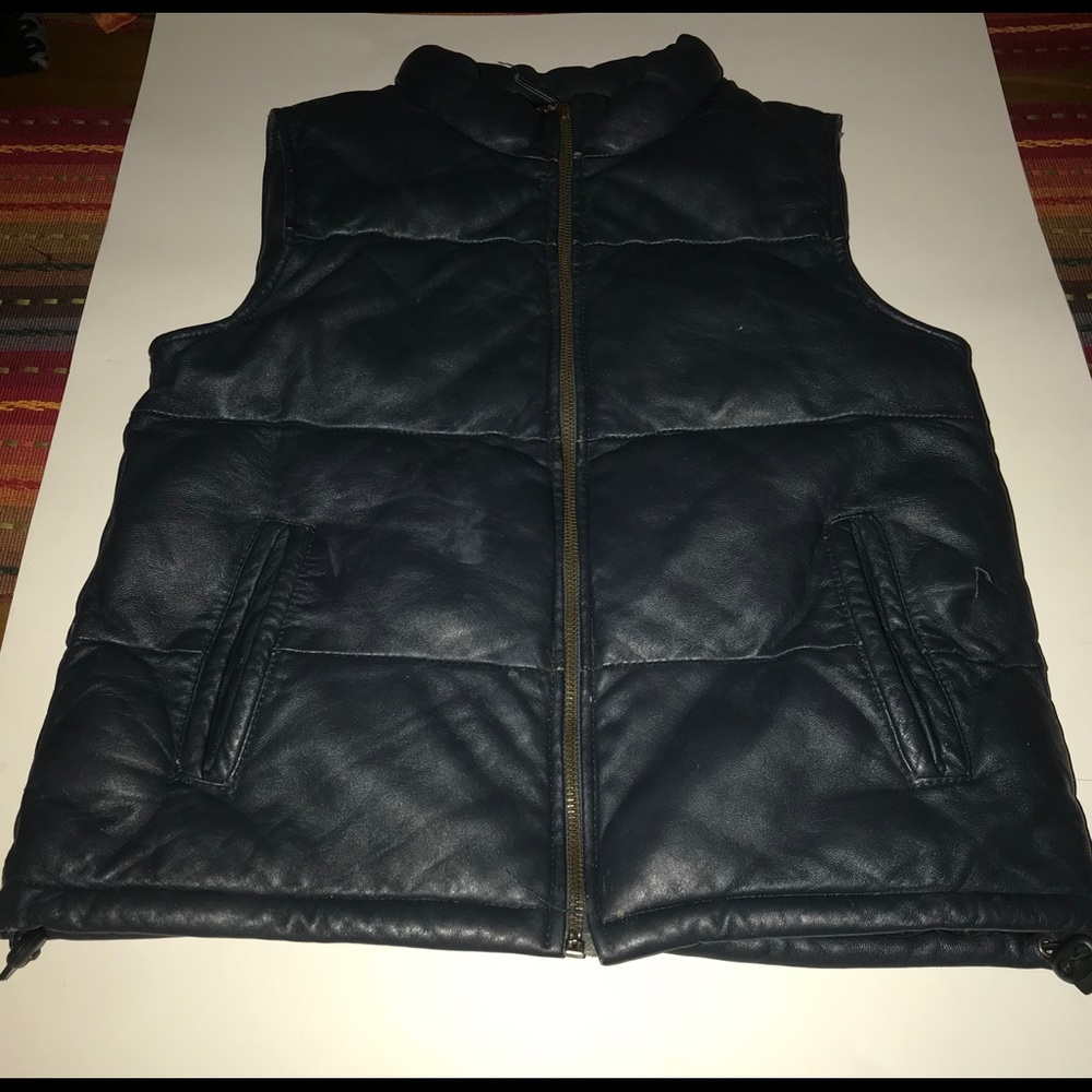 Boys leather vest.